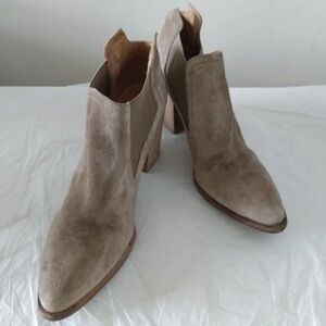 Sigerson Morrison Taupe Suede Ankle Boots